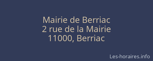 Mairie de Berriac