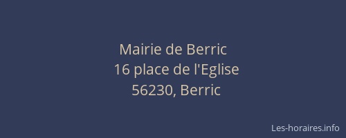 Mairie de Berric