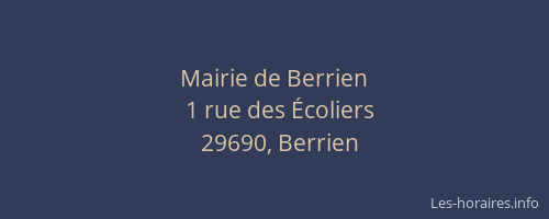 Mairie de Berrien
