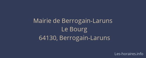 Mairie de Berrogain-Laruns