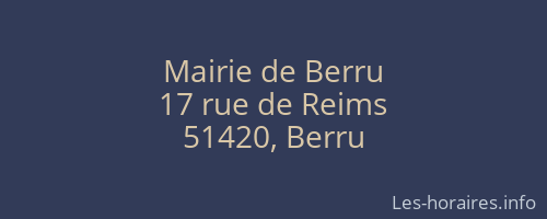 Mairie de Berru