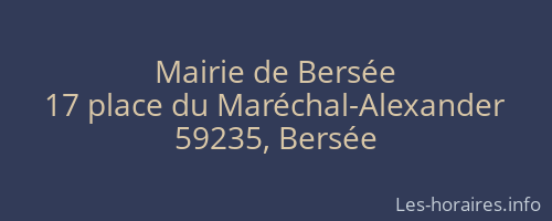 Mairie de Bersée