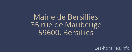 Mairie de Bersillies