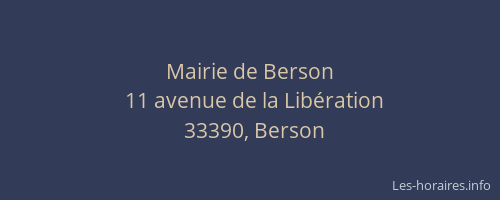 Mairie de Berson