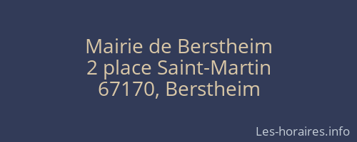 Mairie de Berstheim