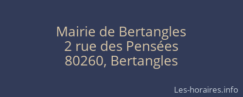 Mairie de Bertangles