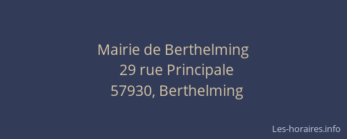 Mairie de Berthelming