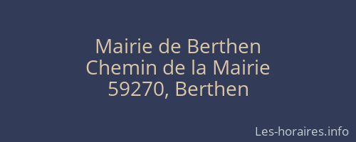 Mairie de Berthen