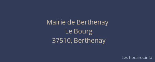 Mairie de Berthenay