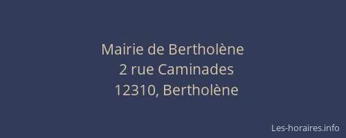 Mairie de Berthol&egrave;ne