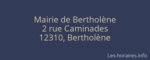 Mairie de Bertholène