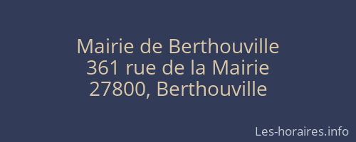 Mairie de Berthouville
