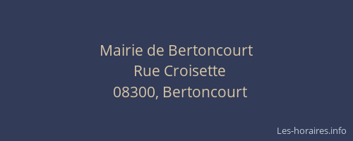 Mairie de Bertoncourt
