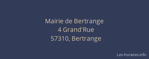 Mairie de Bertrange