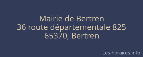 Mairie de Bertren