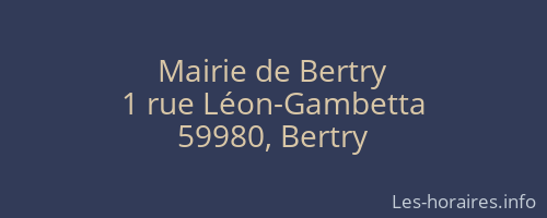 Mairie de Bertry
