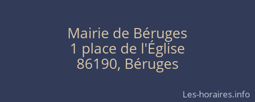 Mairie de Béruges