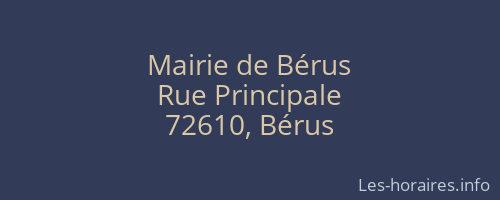 Mairie de Bérus