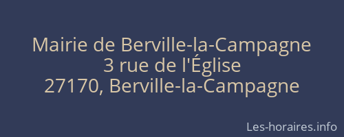 Mairie de Berville-la-Campagne