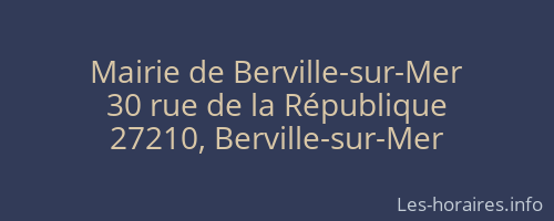 Mairie de Berville-sur-Mer