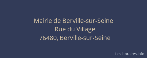 Mairie de Berville-sur-Seine