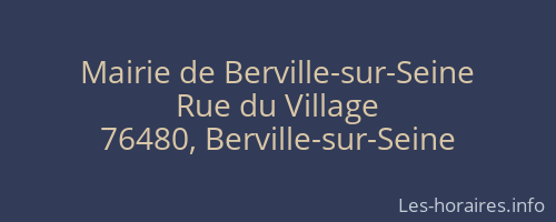 Mairie de Berville-sur-Seine