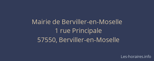 Mairie de Berviller-en-Moselle