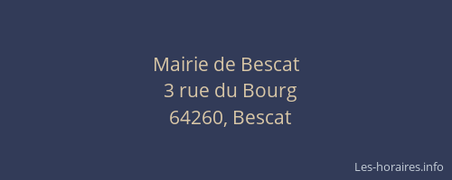 Mairie de Bescat