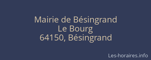 Mairie de Bésingrand