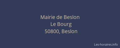 Mairie de Beslon