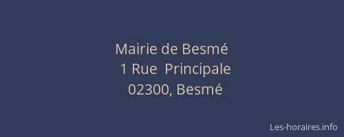 Mairie de Besmé