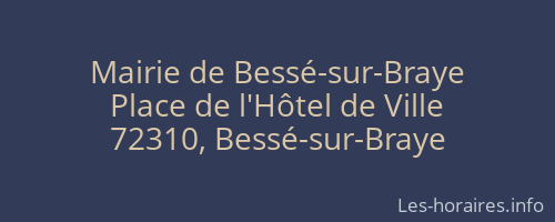 Mairie de Bessé-sur-Braye
