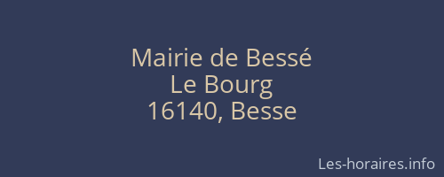 Mairie de Bessé