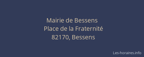 Mairie de Bessens