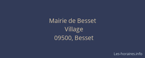 Mairie de Besset