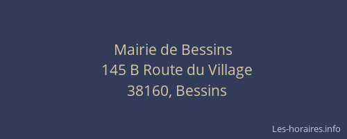 Mairie de Bessins