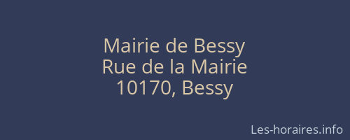Mairie de Bessy