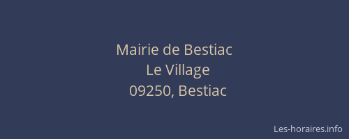 Mairie de Bestiac