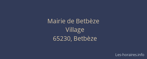 Mairie de Betbèze