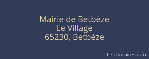 Mairie de Betbèze