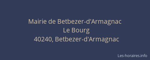 Mairie de Betbezer-d'Armagnac