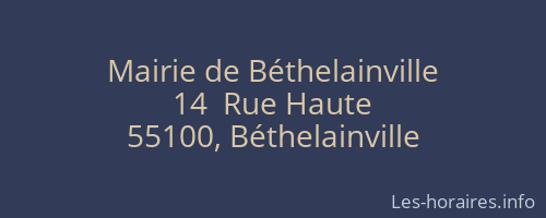 Mairie de Béthelainville
