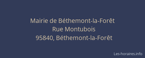 Mairie de Béthemont-la-Forêt