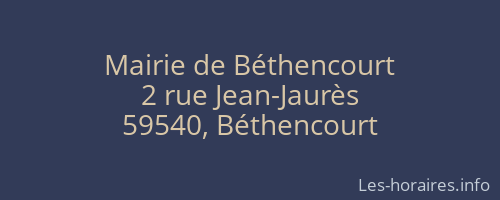 Mairie de Béthencourt