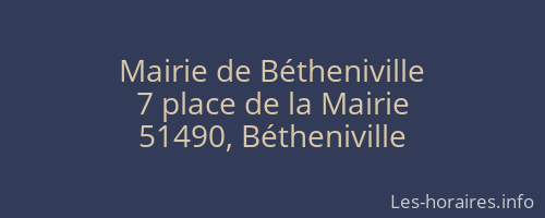 Mairie de Bétheniville