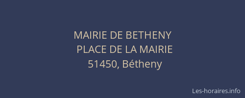 MAIRIE DE BETHENY