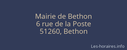 Mairie de Bethon