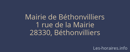Mairie de Béthonvilliers