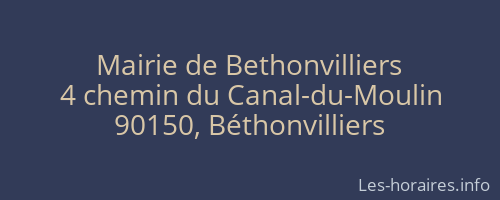 Mairie de Bethonvilliers