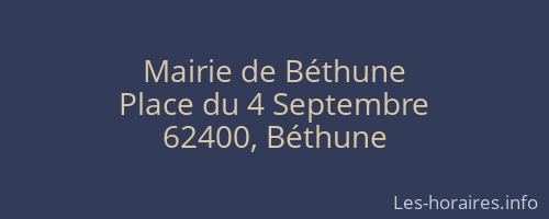 Mairie de Béthune